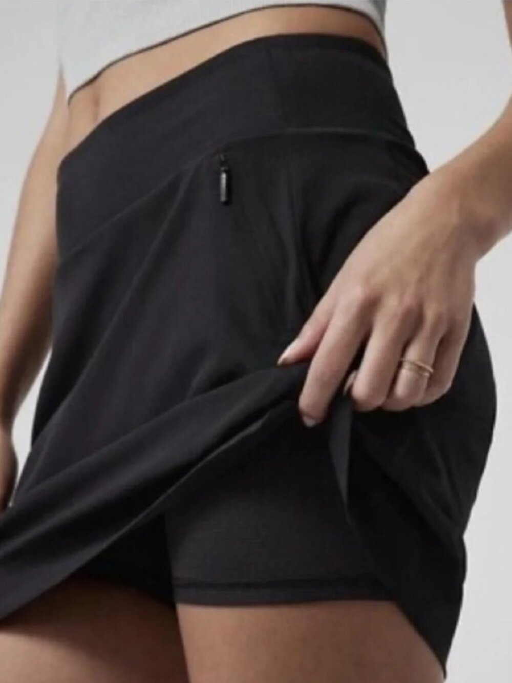 Athleta Soho Skort Black Minimalist Casual Golf/Sports Skirt - Picture 4 of 12